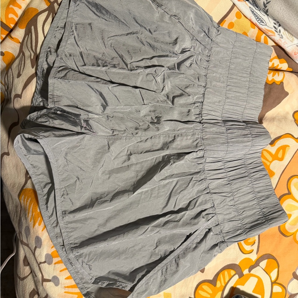 Free People- Gray High-Waisted Shorts